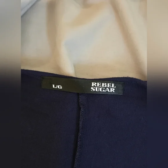 Rebel Sugar | Elegant Blue Sleeveless Maxi Dress, Size L - Picture 3 of 7